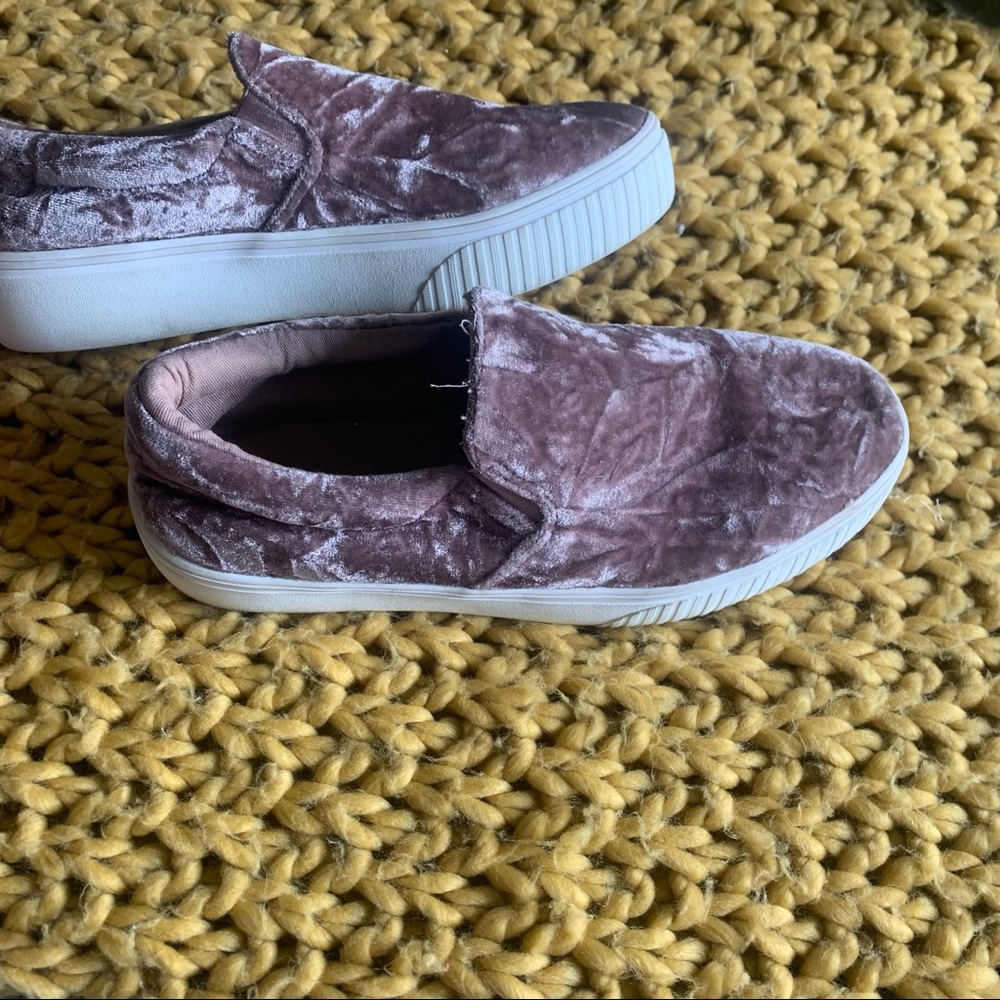 Velvet Purple Fabletics Slip On Platform Shoes